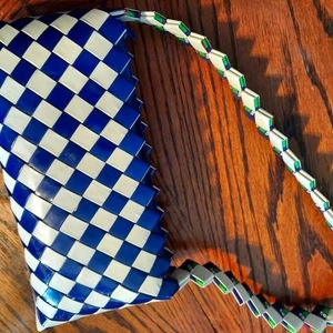 Handmade checker purse